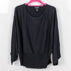 Black Sparkly Dolman Sleeve Lane Bryant Sweater